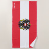 Austria Flag Splendid Patriotic Strandlaken (Voorkant)