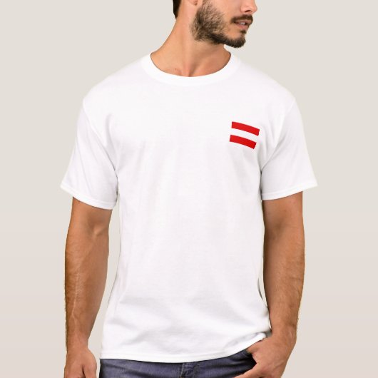 Austria Flag T-Shirt, Patriotic T-Shirts (Voorkant)