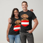 Austria Flag Vizsla Dog In Pocket T-shirt (Unisex)