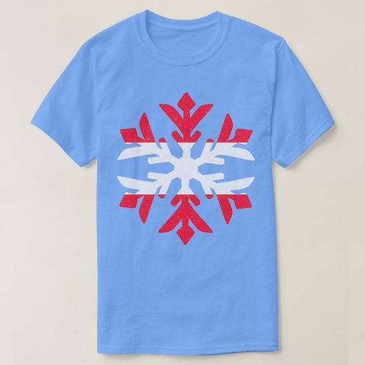 Austria Flag Winter Snowflake Design T-shirt (Design voorkant)