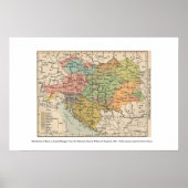 austria hungary 1911 map poster (Voorkant)