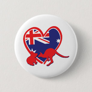 Austria Koala Kangaroo Ronde Button 5,7 Cm
