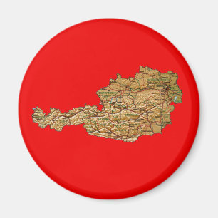 Austria Map Magnet