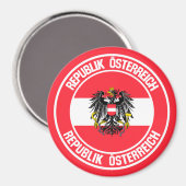 Austria Round Emblem Magneet (Voorkant / Achterkant)