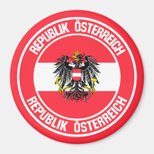 Austria Round Emblem Magneet