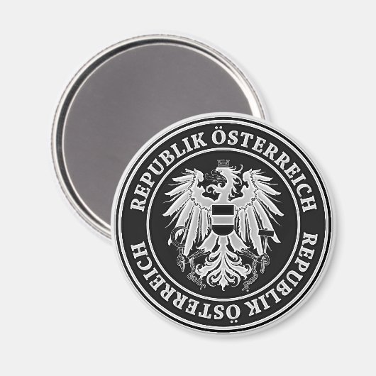 Austria Round Emblem Magneet (Voorkant / Achterkant)