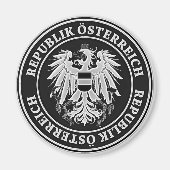 Austria Round Emblem Magneet (Voorkant)