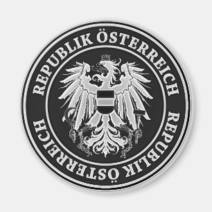 Austria Round Emblem Magneet