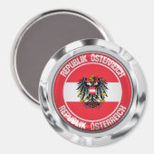 Austria Round Emblem Magneet (Voorkant / Achterkant)