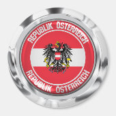 Austria Round Emblem Magneet (Voorkant)