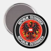 Austria Round Emblem Magneet (Voorkant / Achterkant)