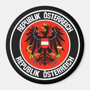 Austria Round Emblem Magneet