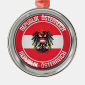Austria Round Emblem Metalen Ornament (Voorkant)