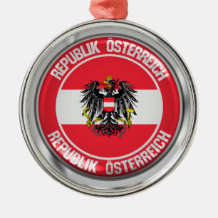 Austria Round Emblem Metalen Ornament