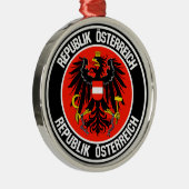Austria Round Emblem Metalen Ornament (Rechts)
