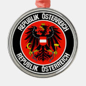 Austria Round Emblem Metalen Ornament (Voorkant)
