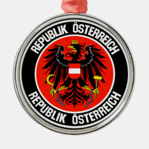Austria Round Emblem Metalen Ornament