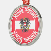 Austria Round Emblem Metalen Ornament (Links)