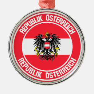 Austria Round Emblem Metalen Ornament