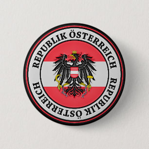 Austria Round Emblem Ronde Button 5,7 Cm