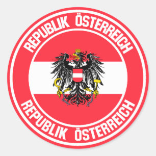 Austria Round Emblem Ronde Sticker