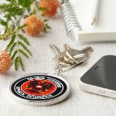Austria Round Emblem Sleutelhanger (Zijkant)