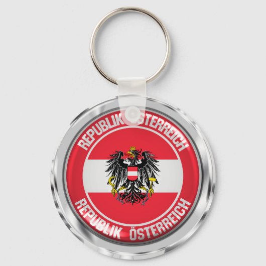 Austria Round Emblem Sleutelhanger (Voorkant)