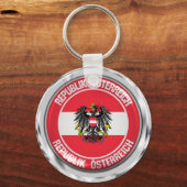 Austria Round Emblem Sleutelhanger (Voorkant)