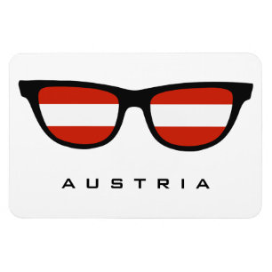 Austria Shades aangepaste tekst & kleurenmagneet Magneet