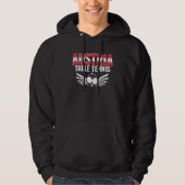 Austria Table Tennis  Support Austrian Ping Pong T Hoodie (Voorkant)