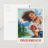 Austria Vintage Poster Briefkaart (Voorkant / Achterkant)