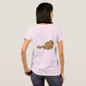 Austria Vlag + Kaart + Tekst T-shirt (Achterkant volledig)