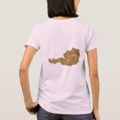 Austria Vlag + Kaart + Tekst T-shirt (Achterkant)