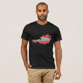 Austria Vlagkleur Kaart T-Shirt (Voorkant volledig)