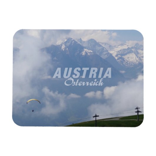 Austrian Alps douane magnet Magneet (Horizontaal)