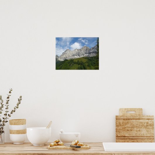 Austrian Alps In Summer Poster (Keuken)