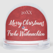 Austrian American Merry Christmas Sneeuwbol (Achterkant)