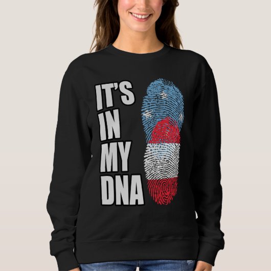 Austrian And Micronesian Mix DNA Heritage Flag Trui (Voorkant)