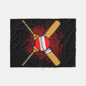 Austrian Cricket Racket And Ll Flag Of Austria Fleece Deken (Voorkant (Horizontaal))