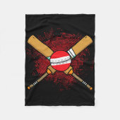 Austrian Cricket Racket And Ll Flag Of Austria Fleece Deken (Voorkant)