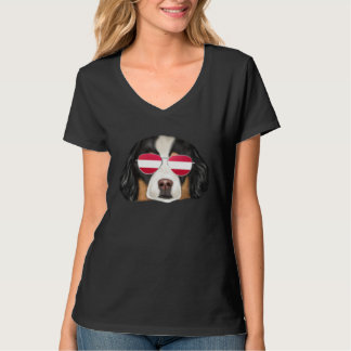 Austrian Flag Bernese Mountain Dog Dog Austria Poc T-shirt