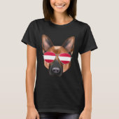 Austrian Flag German Shepherd Dog Austria Pocket T-shirt (Voorkant)