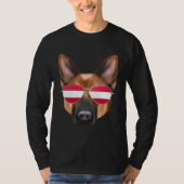 Austrian Flag German Shepherd Dog Austria Pocket T-shirt (Voorkant)