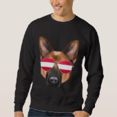 Austrian Flag German Shepherd Dog Austria Pocket Trui (Voorkant)
