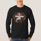 Austrian Flag German Wirehaired Pointer Dog Austri T-shirt (Voorkant)