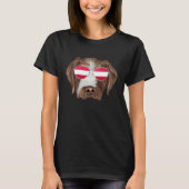 Austrian Flag German Wirehaired Pointer Dog Austri T-shirt (Voorkant)