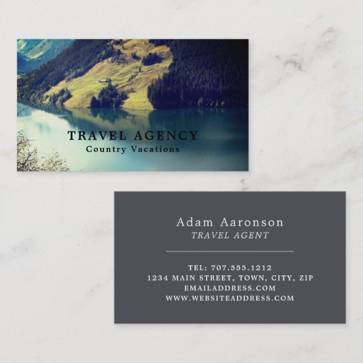 Austrian Lake, reisagent Visitekaartje (Voorkant / Achterkant)