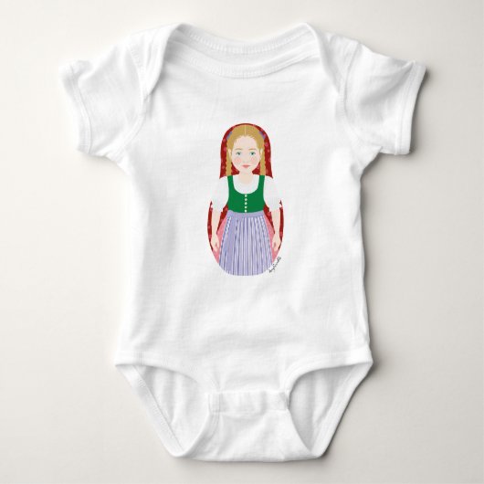 Austrian Matryoshka Baby Bodysuit (Voorkant)