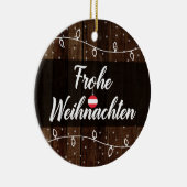 Austrian Merry kerst Frohe Weihnachten Keramisch Ornament (Rechts)