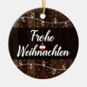 Austrian Merry kerst Frohe Weihnachten Keramisch Ornament (Voorkant)